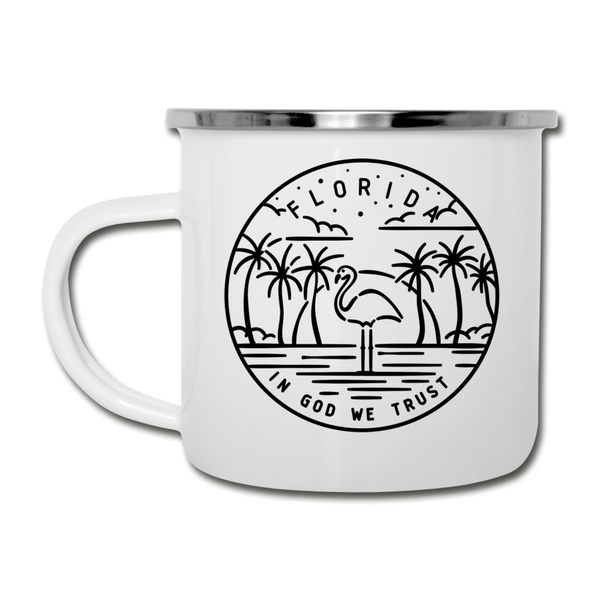 Florida Camp Mug - State Design Florida Mug - white