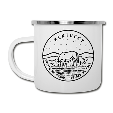 Kentucky Camp Mug - State Design Kentucky Mug - white
