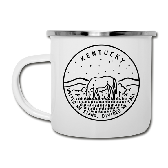 Kentucky Camp Mug - State Design Kentucky Mug - white