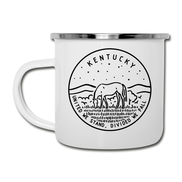 Kentucky Camp Mug - State Design Kentucky Mug - white