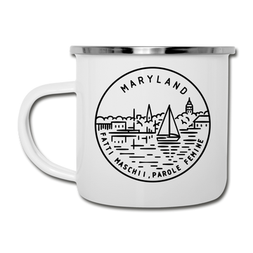 Maryland Camp Mug - State Design Maryland Mug - white
