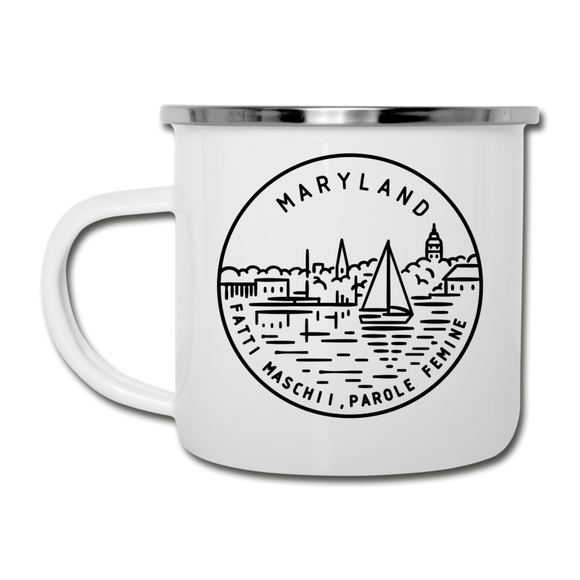 Maryland Camp Mug - State Design Maryland Mug - white