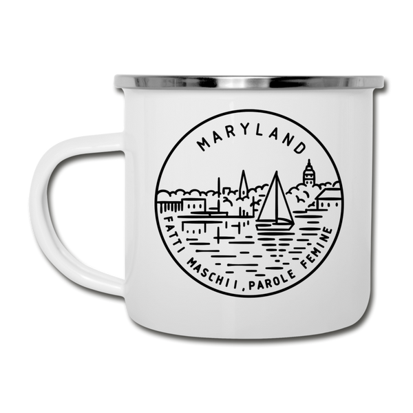 Maryland Camp Mug - State Design Maryland Mug - white