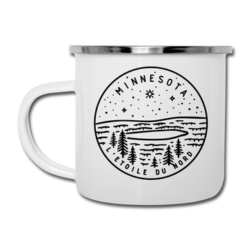Minnesota Camp Mug - State Design Minnesota Mug - white