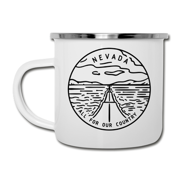 Nevada Camp Mug - State Design Nevada Mug - white