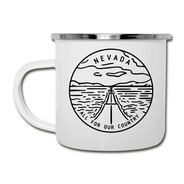 Nevada Camp Mug - State Design Nevada Mug - white