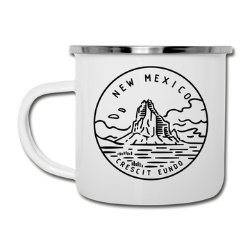 New Mexico Camp Mug - State Design New Mexico Mug - white