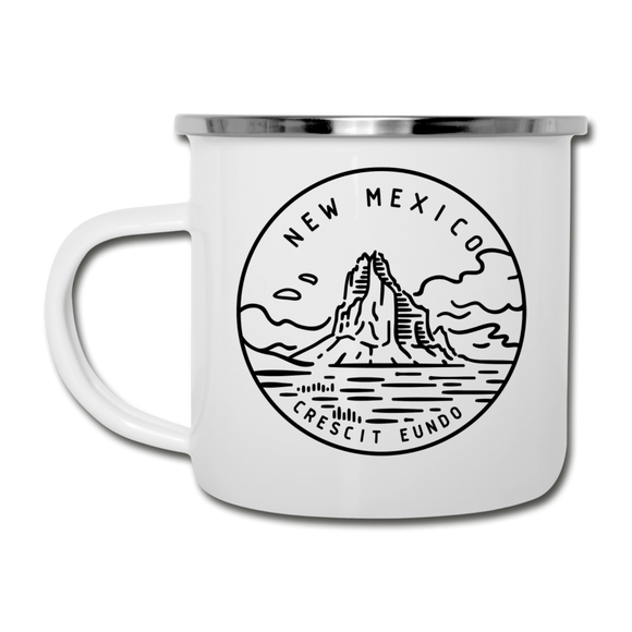 New Mexico Camp Mug - State Design New Mexico Mug - white