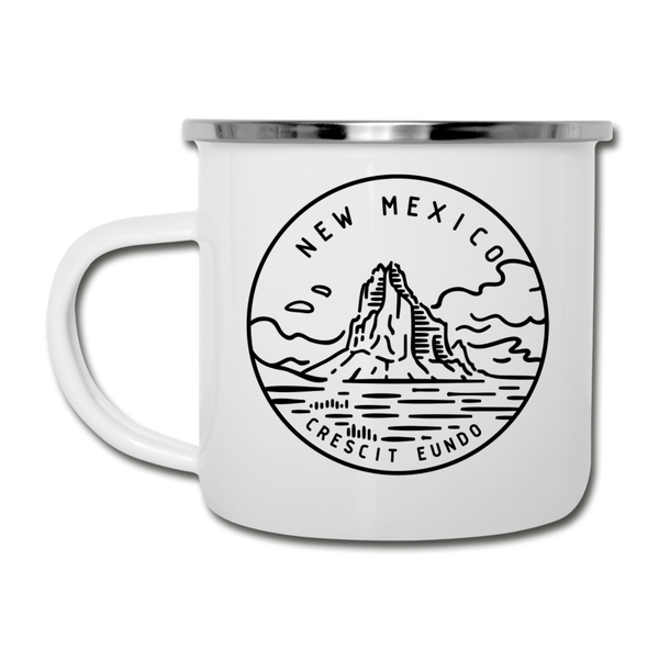 New Mexico Camp Mug - State Design New Mexico Mug - white