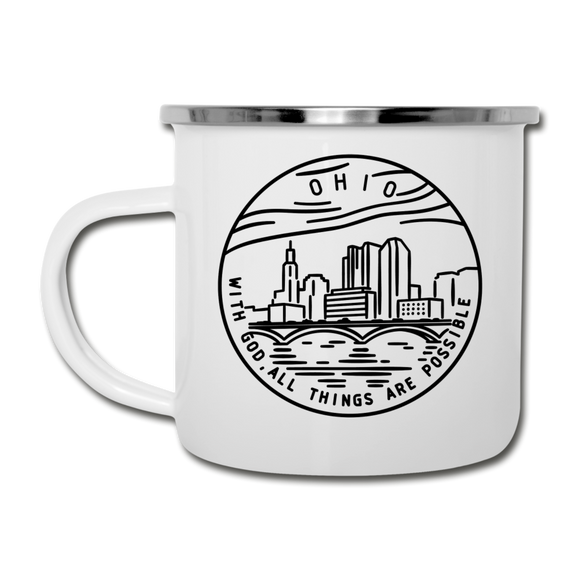 Ohio Camp Mug - State Design Ohio Mug - white