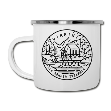 Virginia Camp Mug - State Design Virginia Mug - white