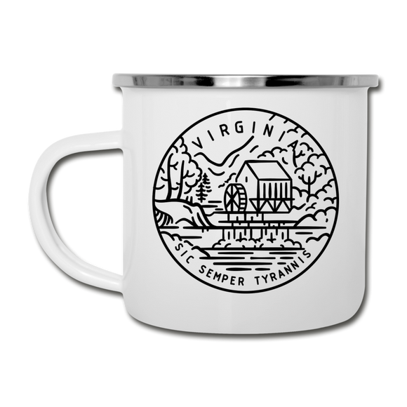 Virginia Camp Mug - State Design Virginia Mug - white