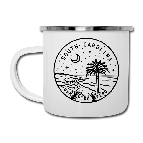 South Carolina Camp Mug - State Design South Carolina Mug - white