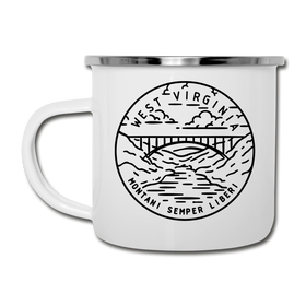 West Virginia Camp Mug - State Design West Virginia Mug