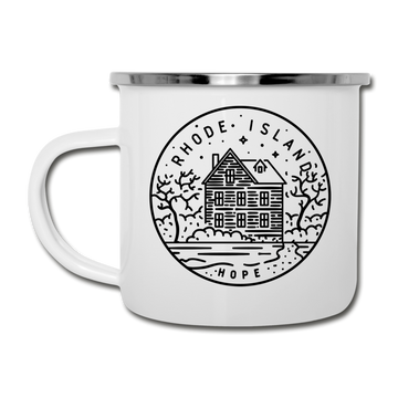 Rhode Island Camp Mug - State Design Rhode Island Mug - white