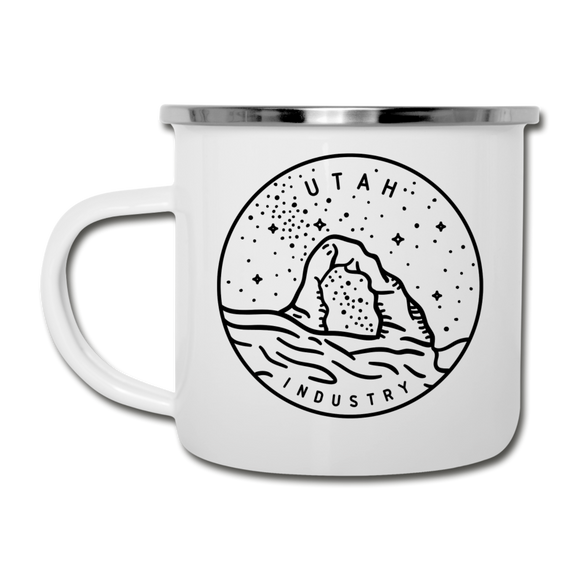 Utah Camp Mug - State Design Utah Mug - white