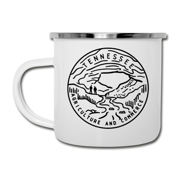 Tennessee Camp Mug - State Design Tennessee Mug - white