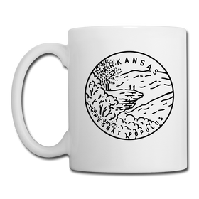 Arkansas Camp Mug - State Design Arkansas Mug - white