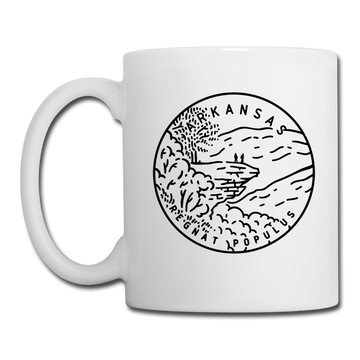 Arkansas Camp Mug - State Design Arkansas Mug - white
