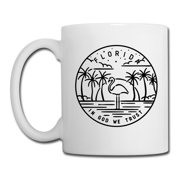 Florida Camp Mug - State Design Florida Mug - white