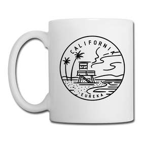 California Camp Mug - State Design California Mug - white