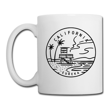California Camp Mug - State Design California Mug - white