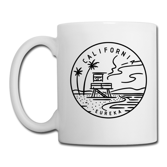 California Camp Mug - State Design California Mug - white