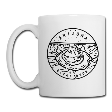 Arizona Camp Mug - State Design Arizona Mug - white