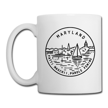 Maryland Camp Mug - State Design Maryland Mug - white