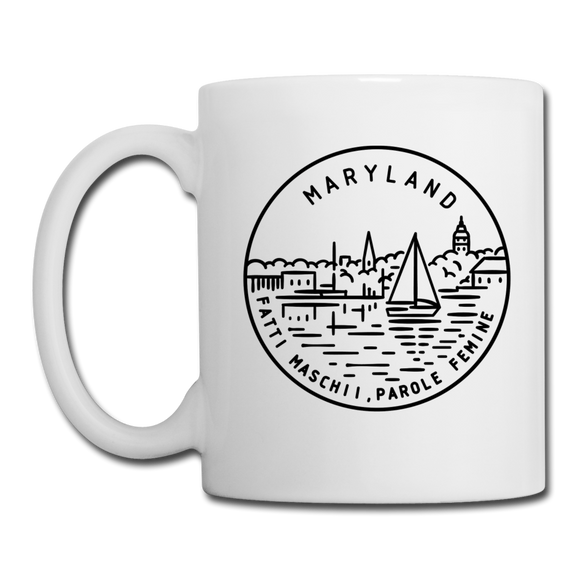Maryland Camp Mug - State Design Maryland Mug - white