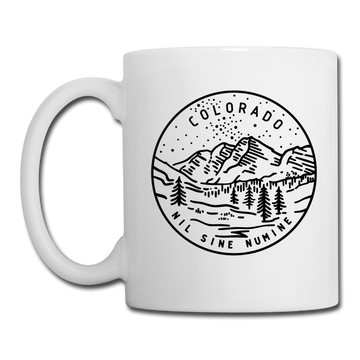 Colorado Camp Mug - State Design Colorado Mug - white