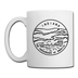 Indiana Camp Mug - State Design Indiana Mug - white