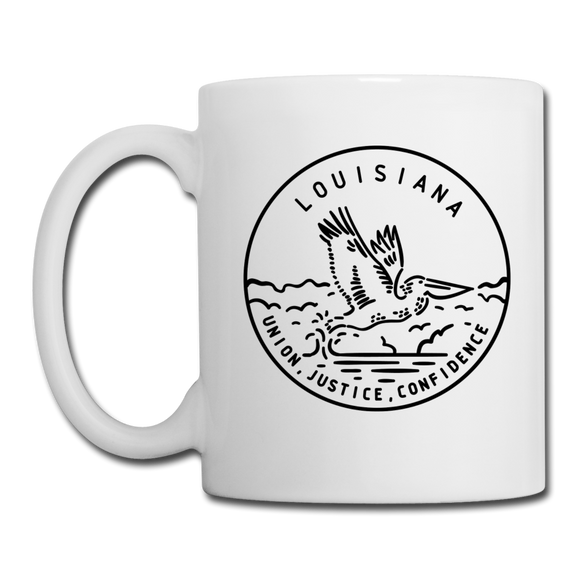 Louisiana Camp Mug - State Design Louisiana Mug - white