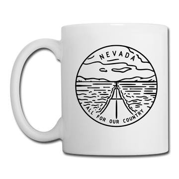 Nevada Camp Mug - State Design Nevada Mug - white