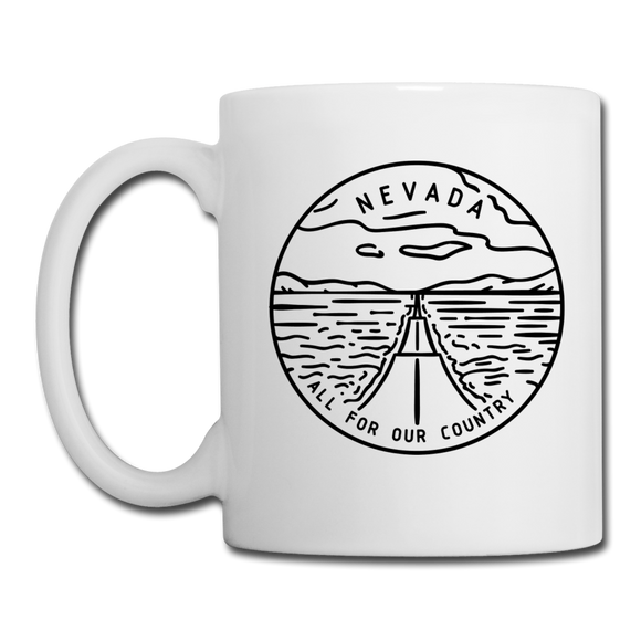 Nevada Camp Mug - State Design Nevada Mug - white