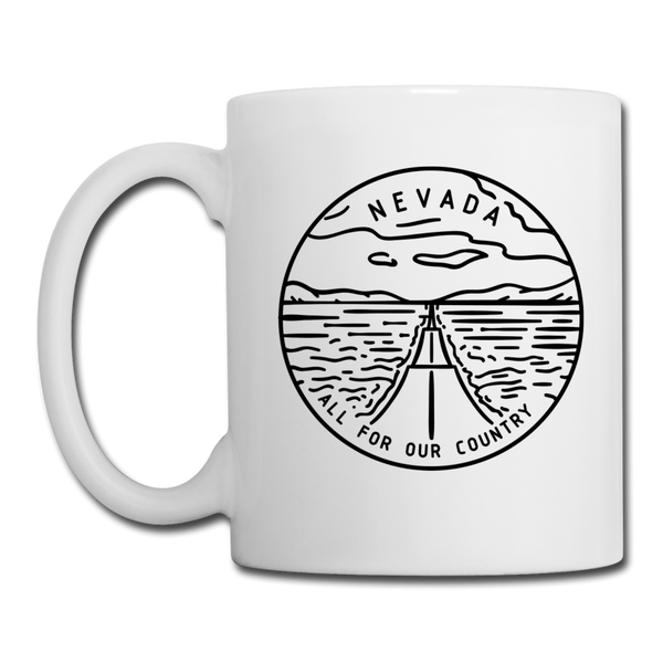 Nevada Camp Mug - State Design Nevada Mug - white