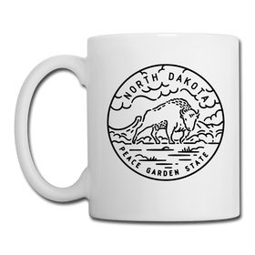 North Dakota Ceramic Mug - State Design North Dakota Mug