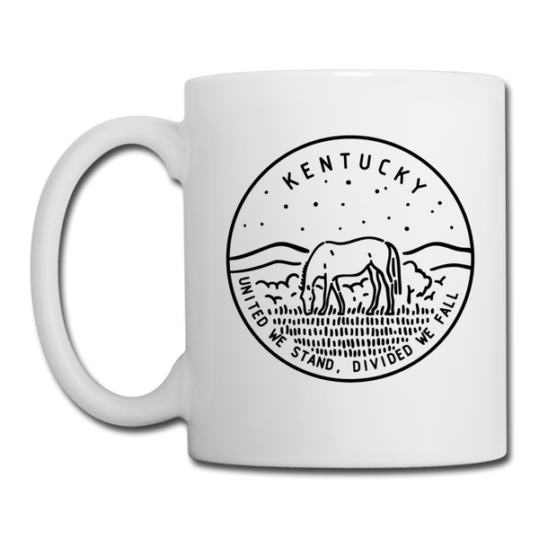 Kentucky Camp Mug - State Design Kentucky Mug - white