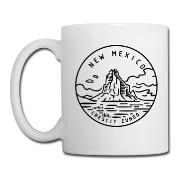 New Mexico Camp Mug - State Design New Mexico Mug - white
