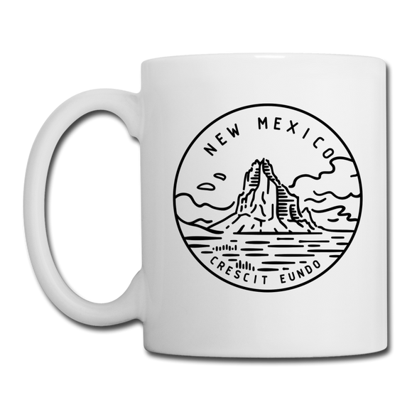 New Mexico Camp Mug - State Design New Mexico Mug - white