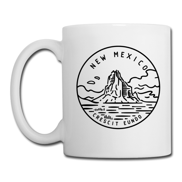 New Mexico Camp Mug - State Design New Mexico Mug - white