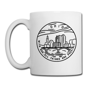 Ohio Camp Mug - State Design Ohio Mug - white