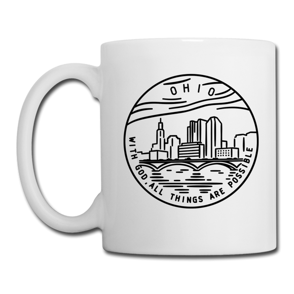 Ohio Camp Mug - State Design Ohio Mug - white