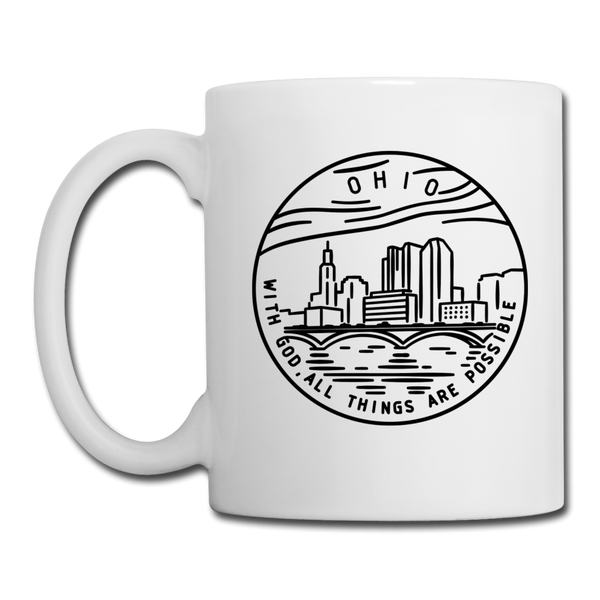 Ohio Camp Mug - State Design Ohio Mug - white