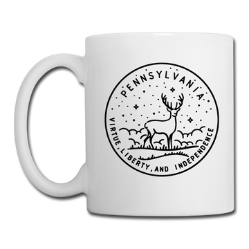 Pennsylvania Camp Mug - State Design Pennsylvania Mug - white