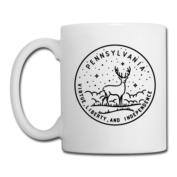 Pennsylvania Camp Mug - State Design Pennsylvania Mug - white
