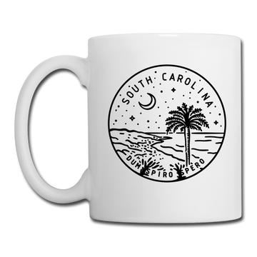 South Carolina Camp Mug - State Design South Carolina Mug - white