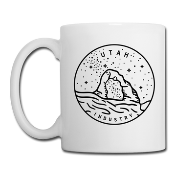 Utah Camp Mug - State Design Utah Mug - white