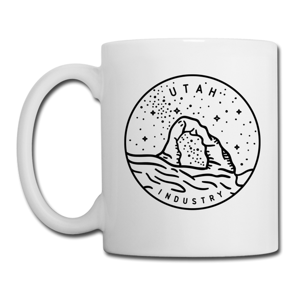 Utah Camp Mug - State Design Utah Mug - white