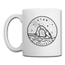 Utah Camp Mug - State Design Utah Mug - white